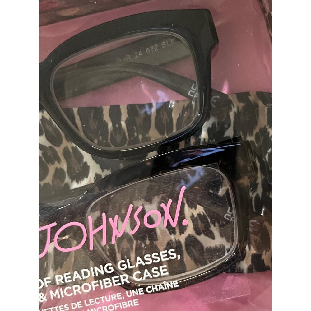 Betsey Johnson Reading Glasses Set 2 Pair +3.00 Black & Tortoise w/ Case NEW - Picture 6 of 8